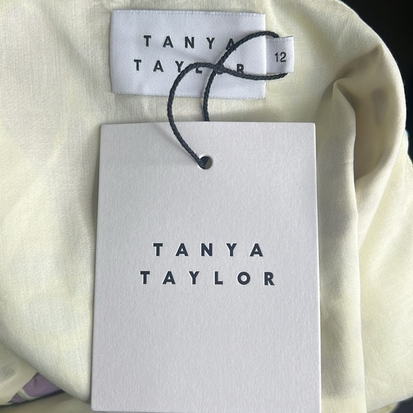 Tanya Taylor Claudette Tie-Shoulder Ruffle Peplum Tank Top in Zest NWT! - Picture 11 of 14